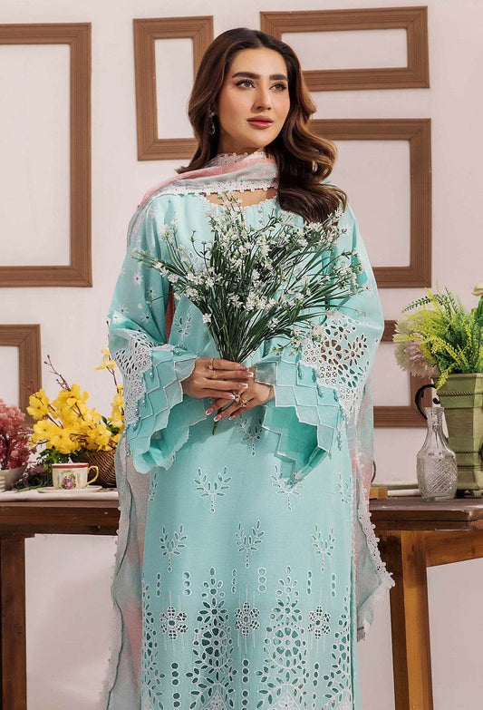 Adans Libas Stella Unstitched Chikankari Lawn 3 Piece - Jotey