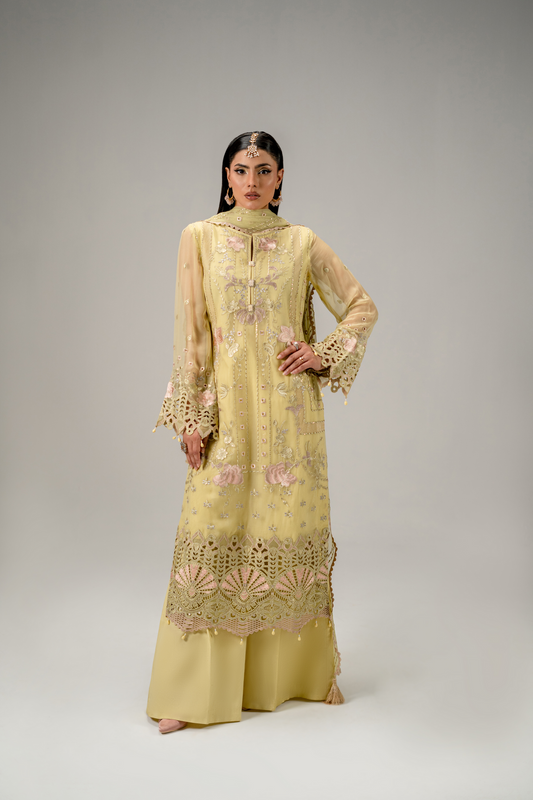 Zebtan Aura Vol-01 Embroidered Chiffon Unstitched 3pcs