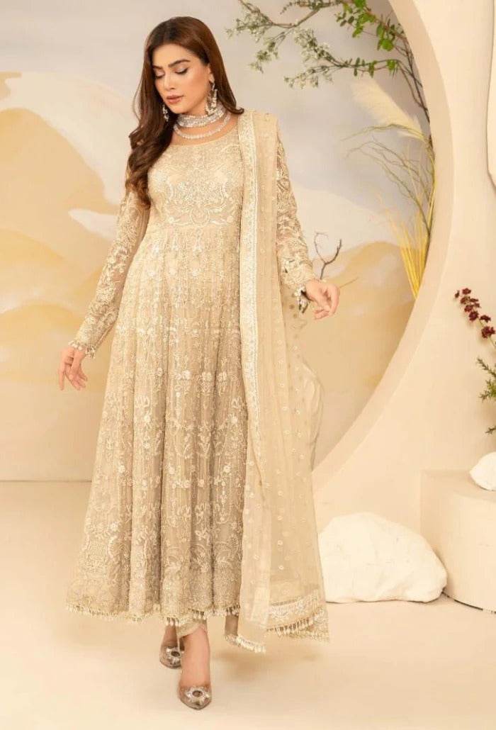 HOC By Humdum Vol-01 Luxury Embroidered Organza Unstitched 3pcs - Jotey
