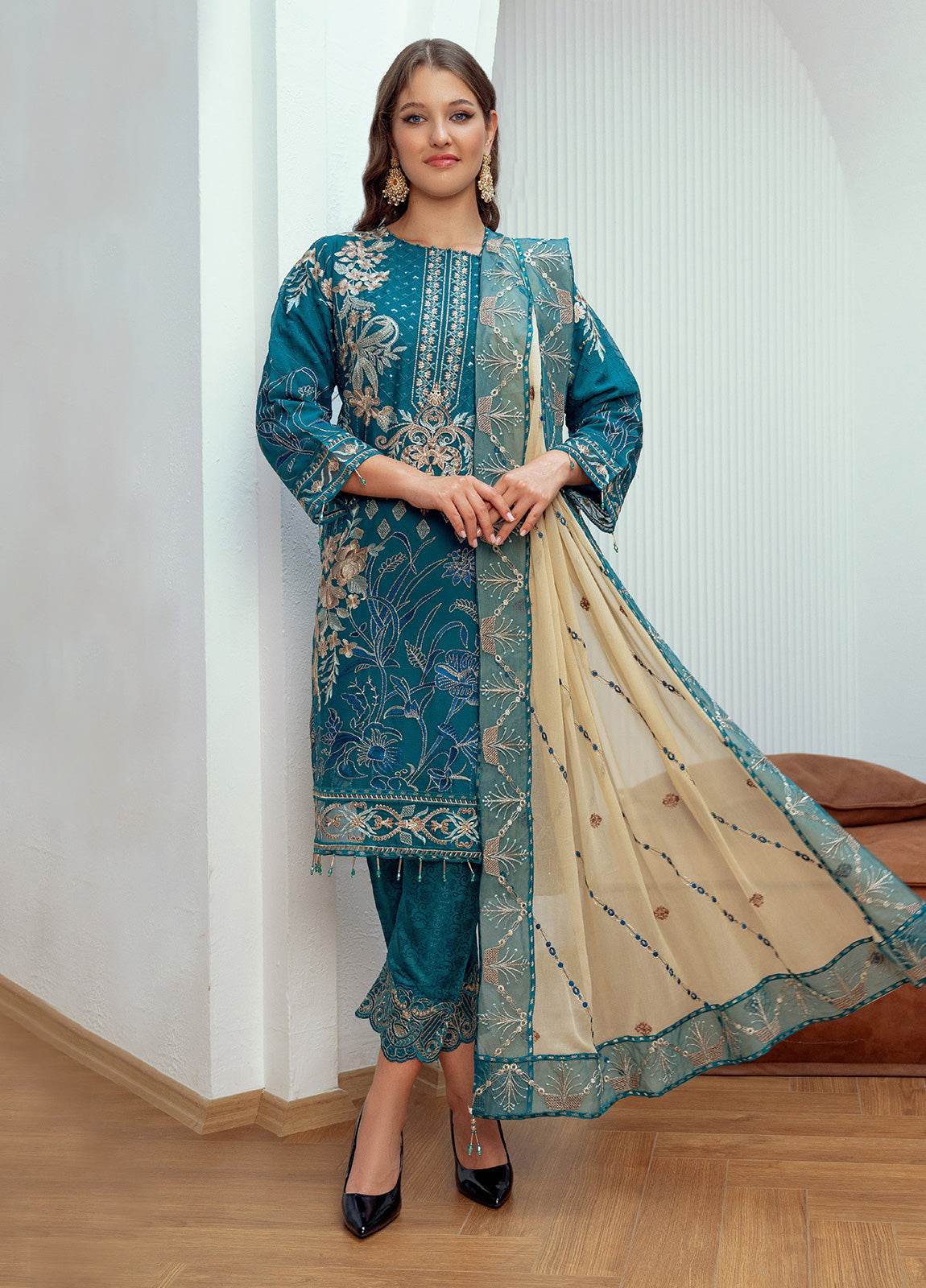MEHRIMA By Noori Stitched Chiffon Luxury 3pcs - Jotey