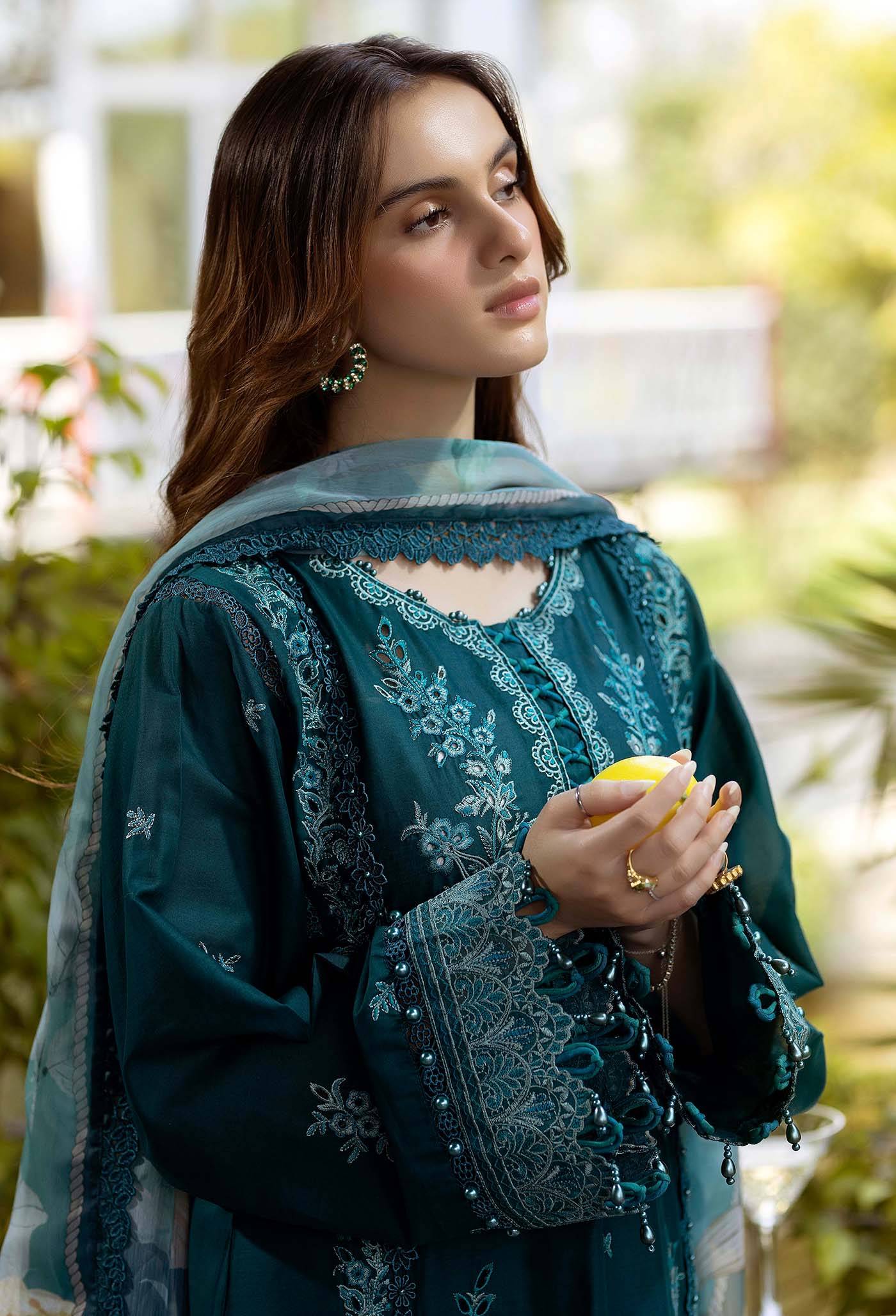 Adan's Libas Gardenia Embroiderd Unstitched Lawn 3 Piece