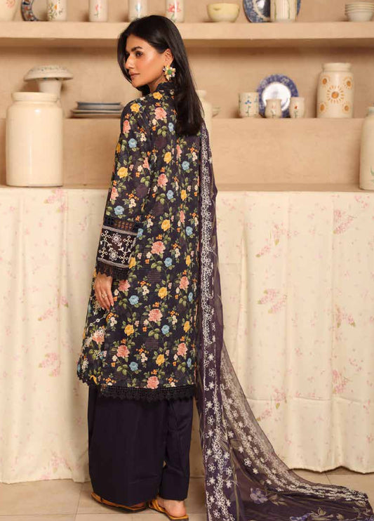 Aleeha by Johra Embroidered Chikankari + Printed Lawn Unstitched 3Pcs