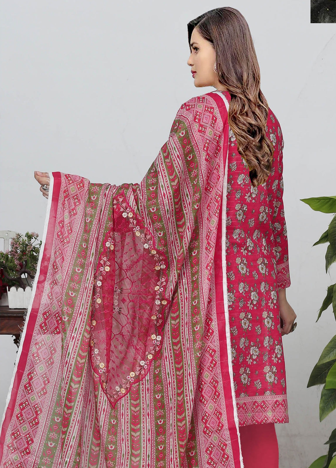 Sui Dhaga Embroidered Printed Lawn Unstitched 3pcs