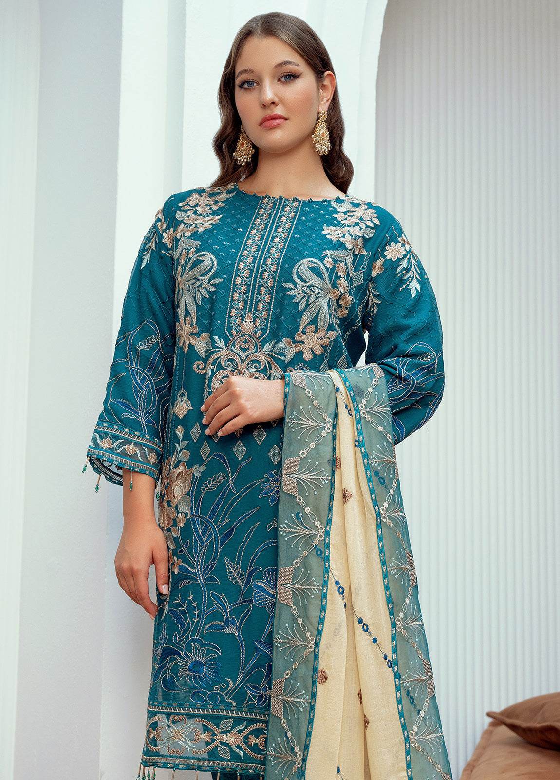 MEHRIMA By Noori Stitched Chiffon Luxury 3pcs - Jotey
