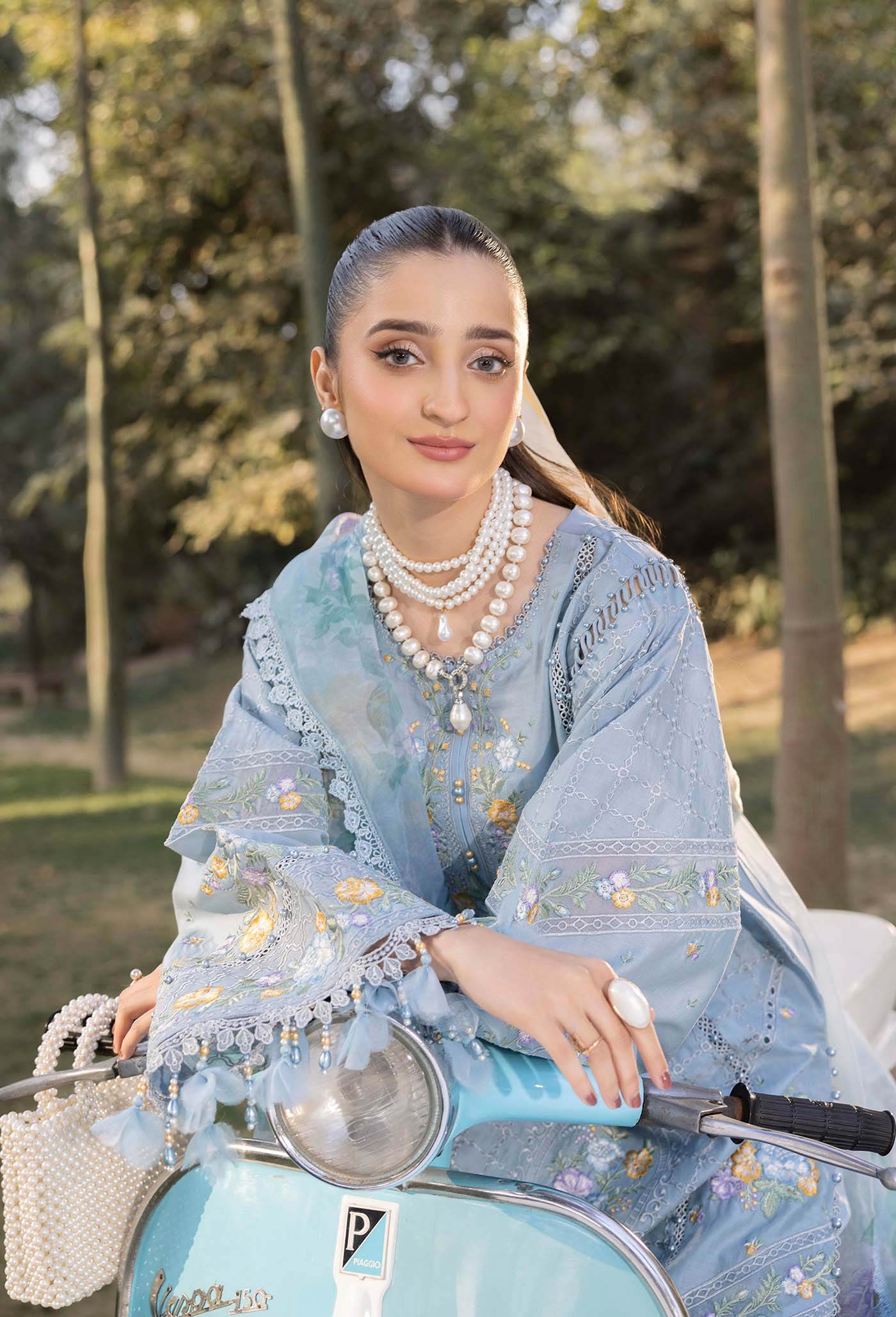 Adans Libas Gull Rukh Unstitched Lawn 3 Piece - Jotey