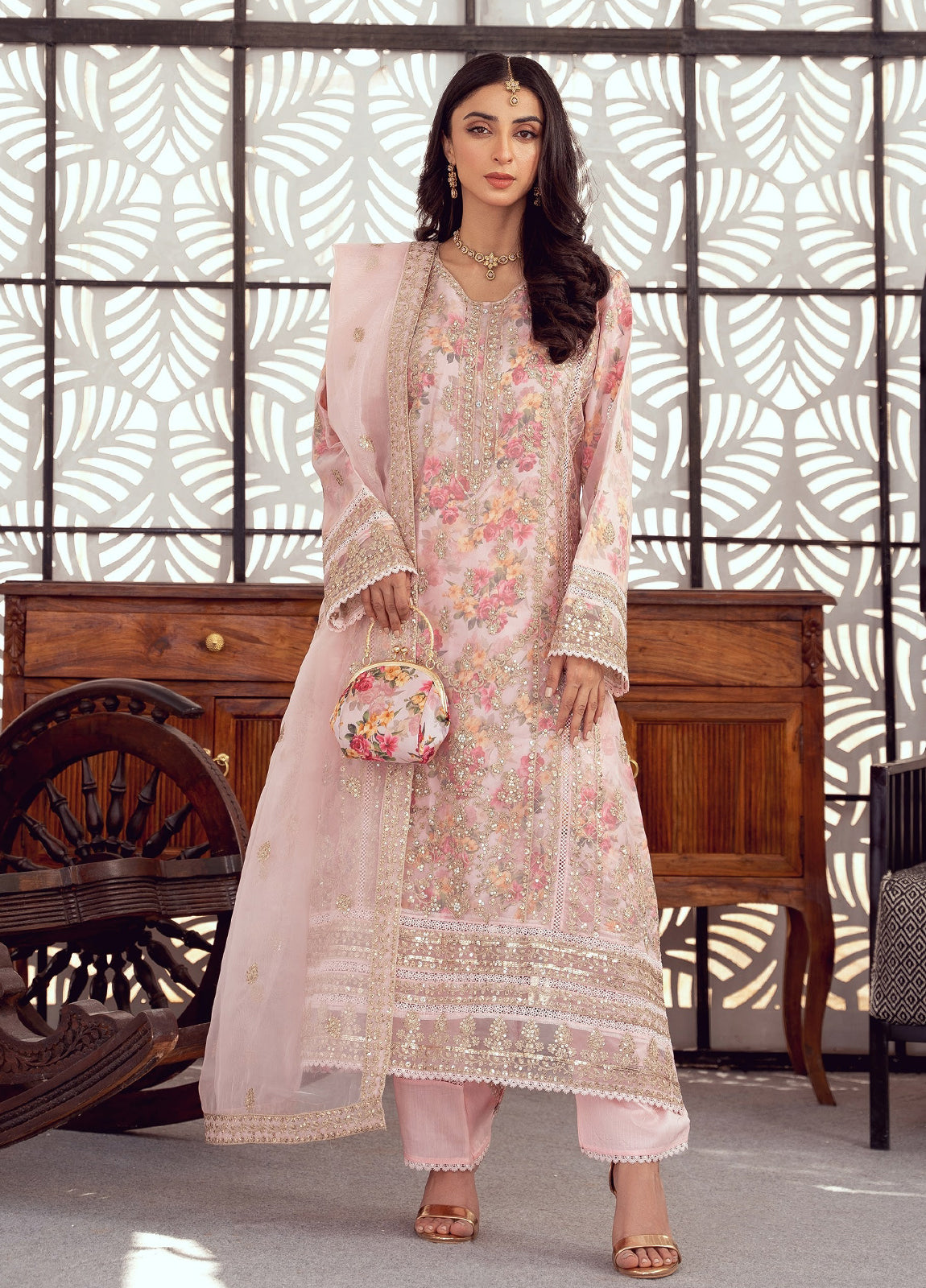 Seraphina Embroidered Luxury Organza Festive Formal Stitched 3pcs