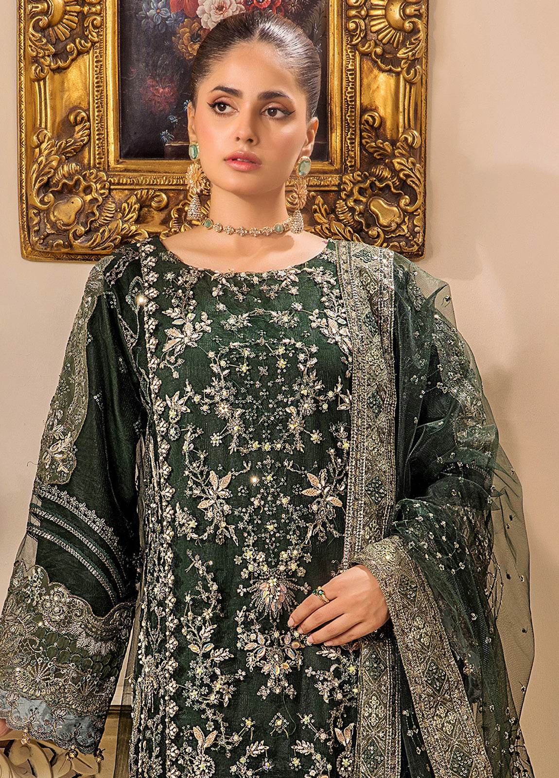 Chantelle By ZA Clothes Embroidered Stitched 3pcs - Jotey