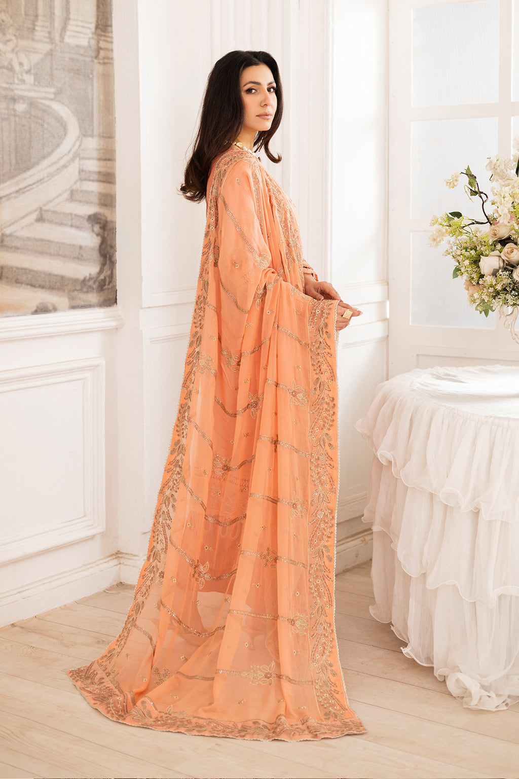 Johra Gold Swiss Voil Heavy Embroidered Lawn Unstitched 3Pcs