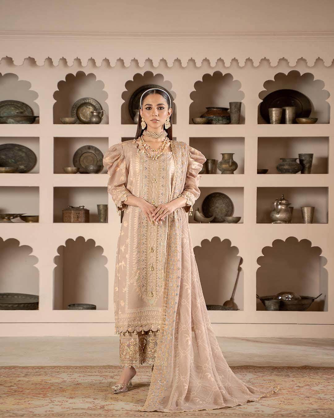 Sunshine Bloom By Alzohaib Premium Printed Embroidered Unstitched 3pcs - Jotey