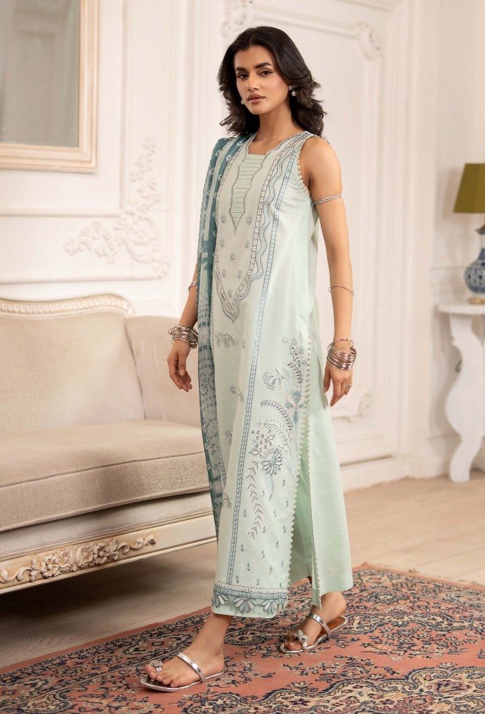Inara By Humdum Embroidered Lawn'25 Unstitched 3pcs