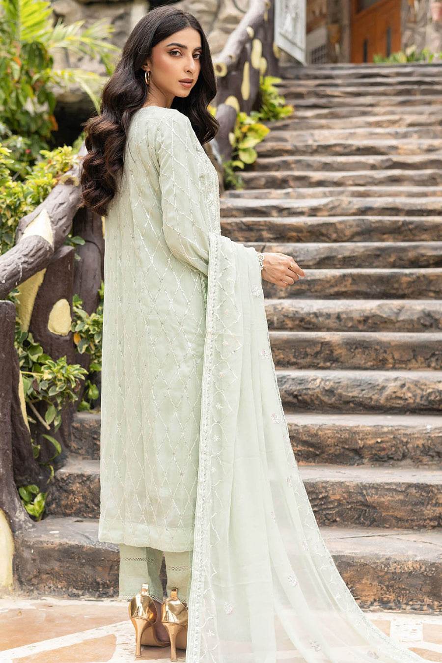 SOHA By Noori Stitched Chiffon Luxury 3pcs - Jotey