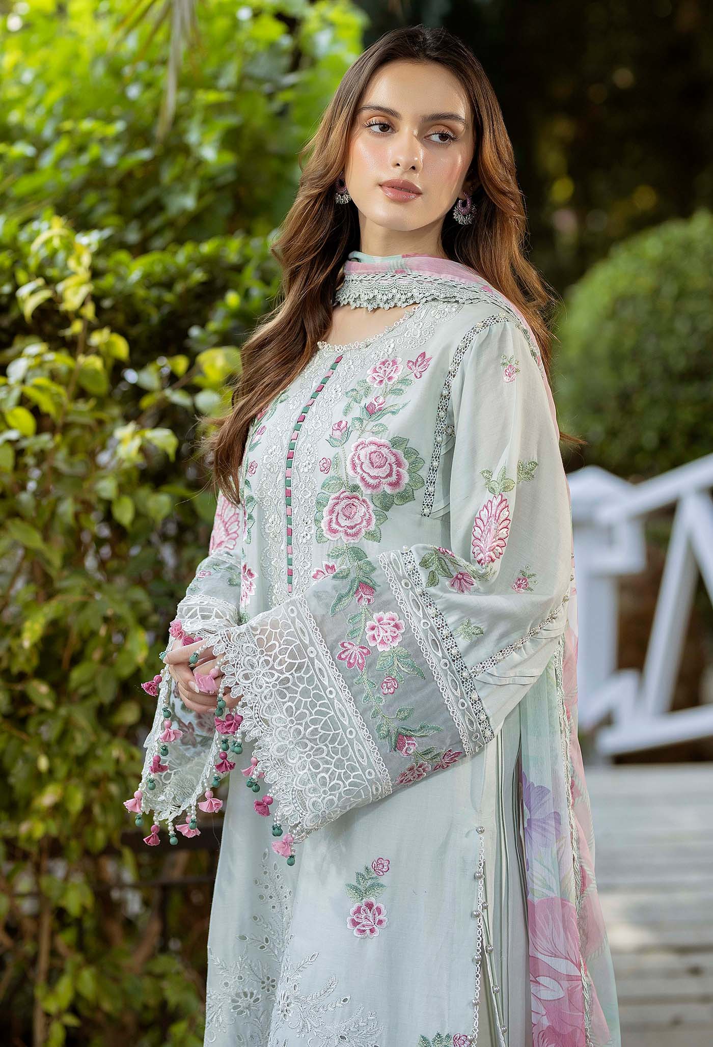 Adan's Libas Gardenia Embroiderd Unstitched Lawn 3 Piece