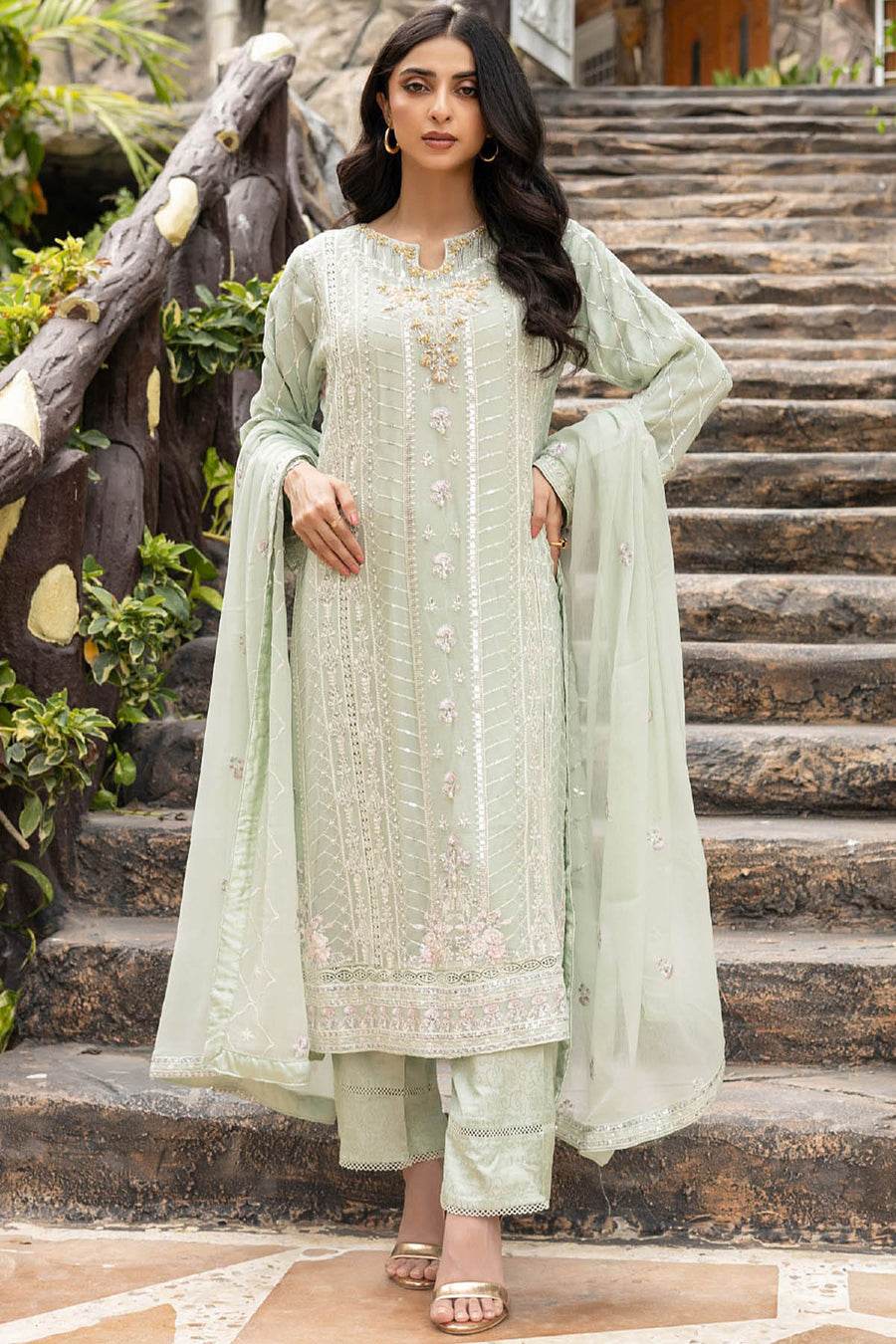 SOHA By Noori Stitched Chiffon Luxury 3pcs - Jotey