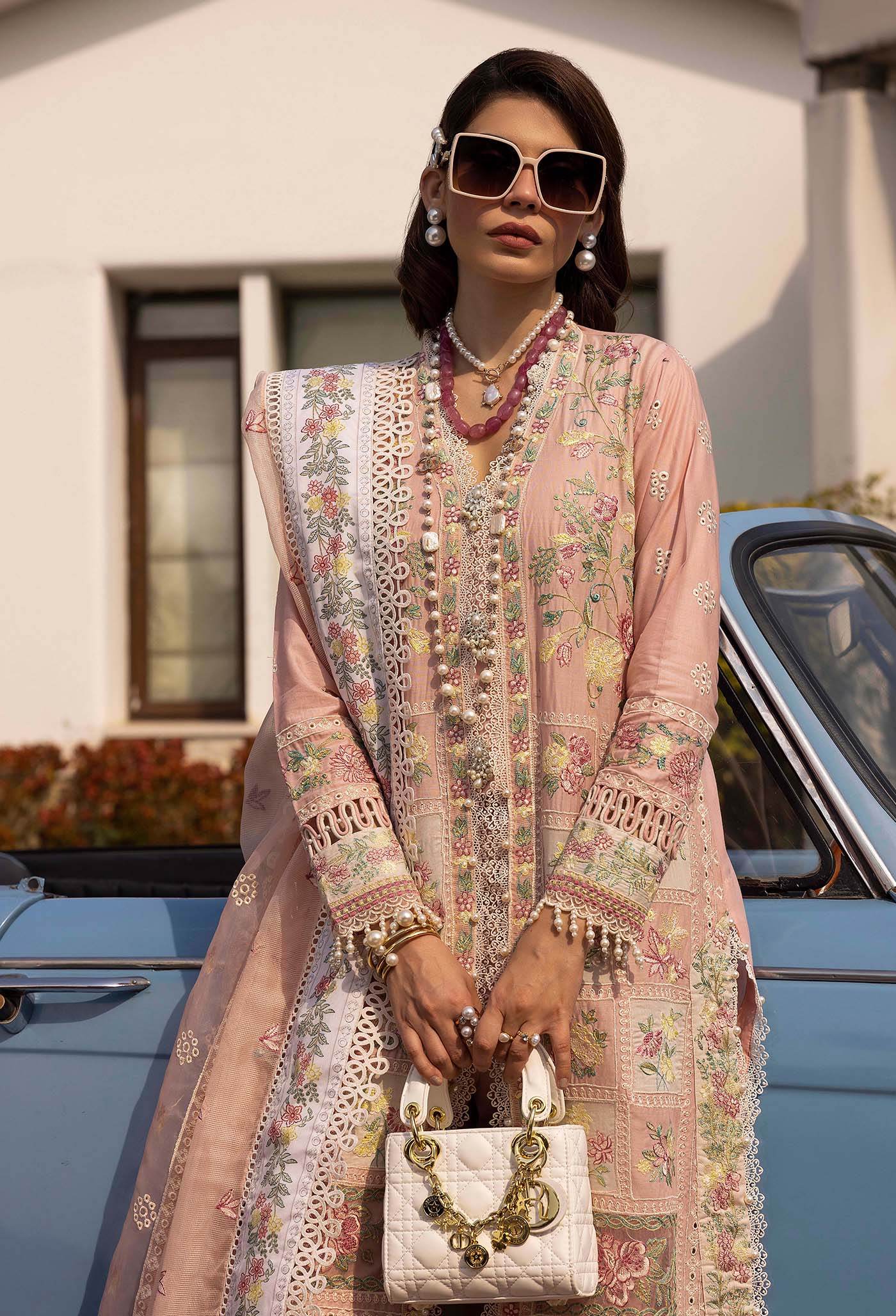 Adans Libas Summer's Dream Embroidered Lawn Unstitched 3 Piece - Jotey