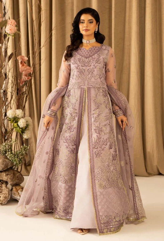 HOC By Humdum Luxury Embroidered Organza Unstitched 3pcs - Jotey