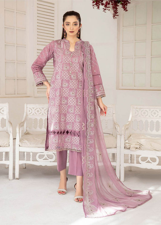 Sherine By Anaya Hoor Embroidered Lawn Unstitched 3pcs - Jotey