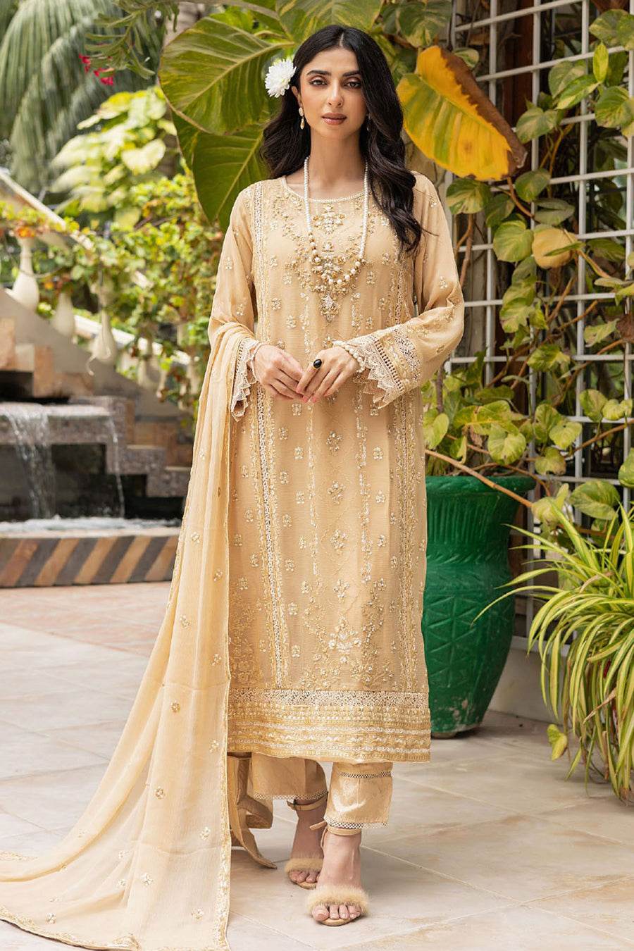 SOHA By Noori Stitched Chiffon Luxury 3pcs - Jotey