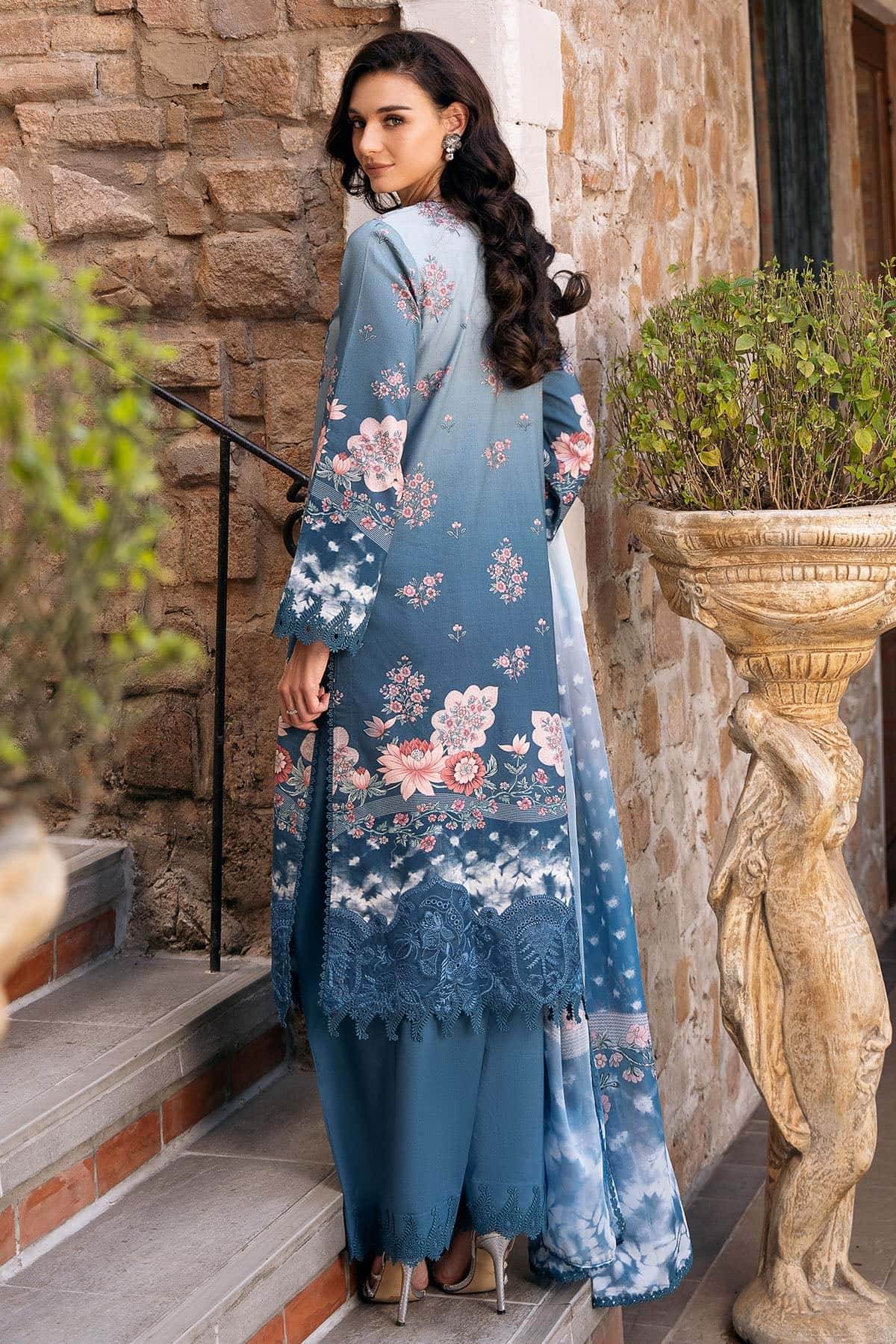 AFROZEH Damask The Holiday Edit'25 Embroidered Lawn 3pcs - Jotey