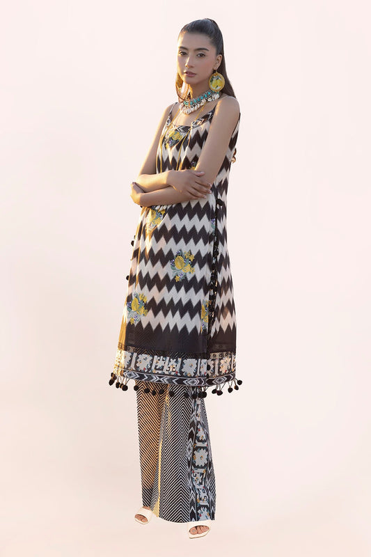 Tangerine By Gul Ahmed Embroidered Printed Summer Lawn'25 Unstitched 2pcs