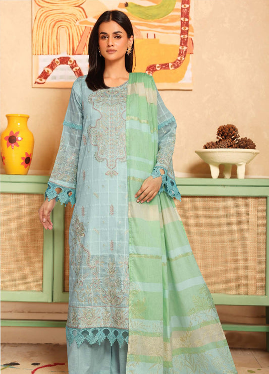 Ajra by Johra Embroidered Dobby Lawn Unstitched 3Pcs