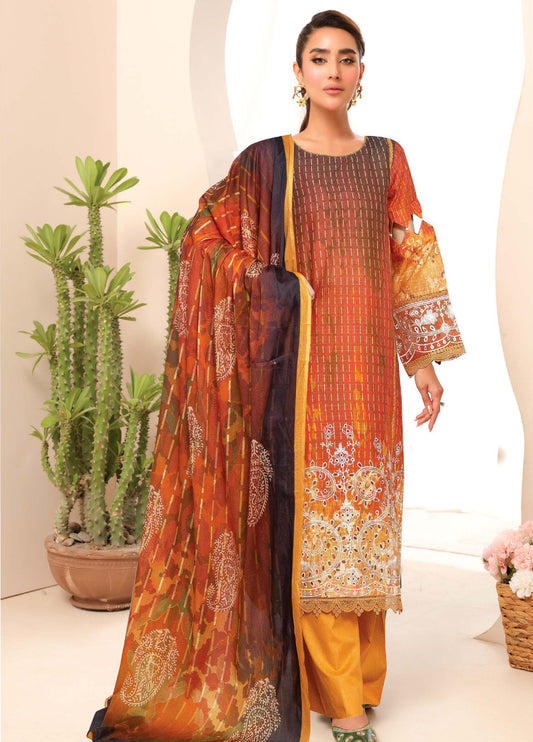 Wisam by Johra Chikankari Embroidered Printed Bana Dora Lawn Unstitched 3Pcs