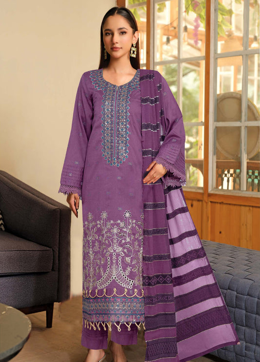 Feeha by Johra Embroidered Jaquard Lawn Unstitched 3Pcs