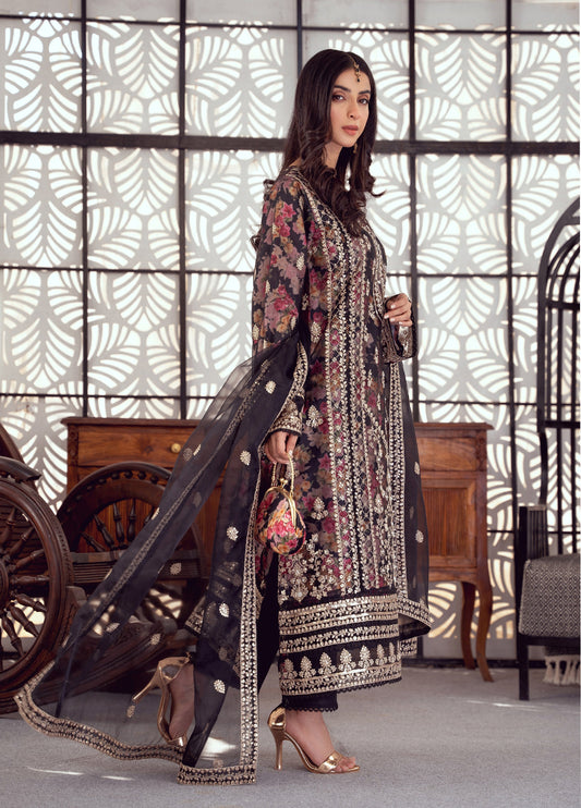 Seraphina Embroidered Luxury Organza Festive Formal Stitched 3pcs