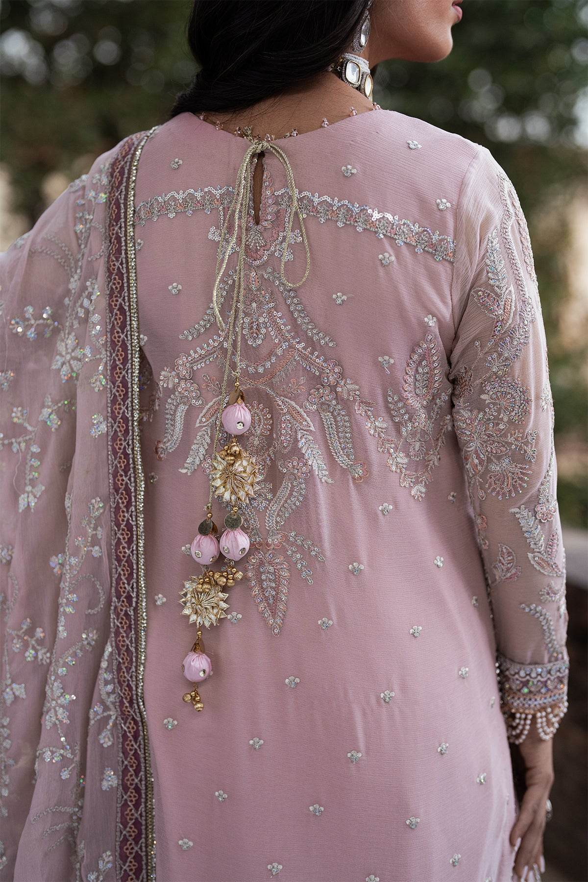 Shehnai By Zarif Embroidered Luxury Wedding Unstitched 3pcs - Jotey