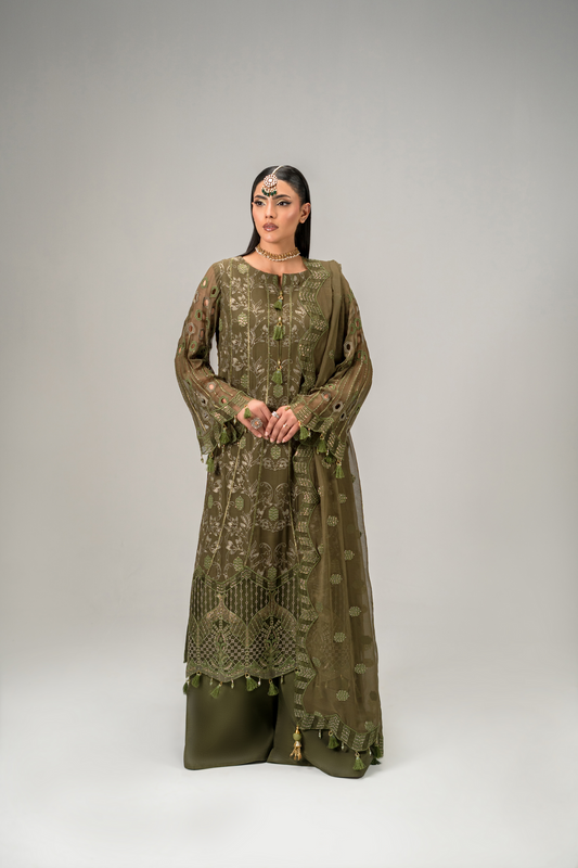 Zebtan Aura Vol-01 Embroidered Chiffon Unstitched 3pcs