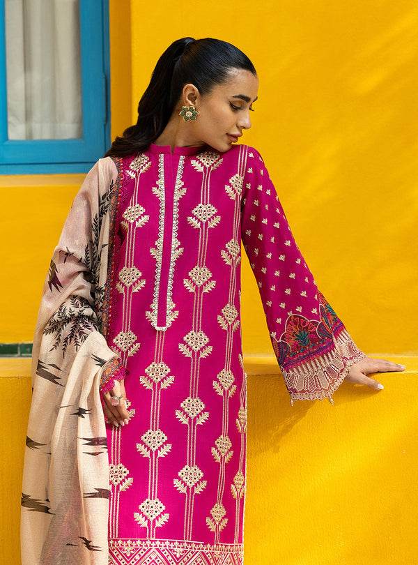 Zainab Chottani Chikankari'25 Unstitched Lawn 3pcs - Jotey