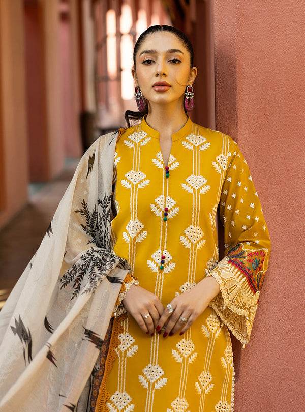 Zainab Chottani Chikankari'25 Unstitched Lawn 3pcs - Jotey