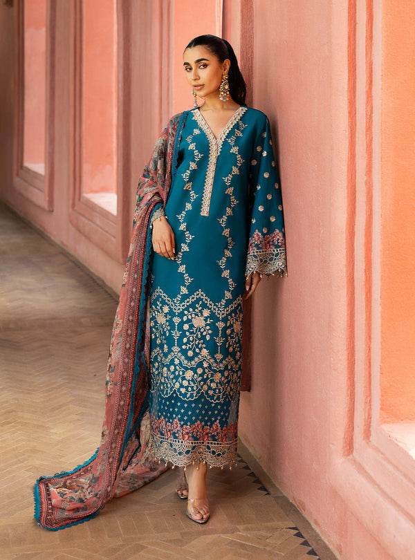 Zainab Chottani Chikankari'25 Unstitched Lawn 3pcs - Jotey