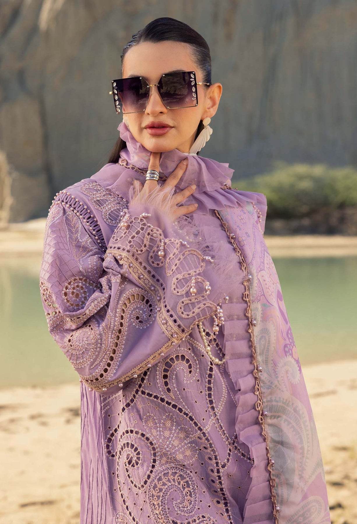 Adans Libas Summer Inspired Embroidered Premium Lawn Unstitched 3 Piece - Jotey