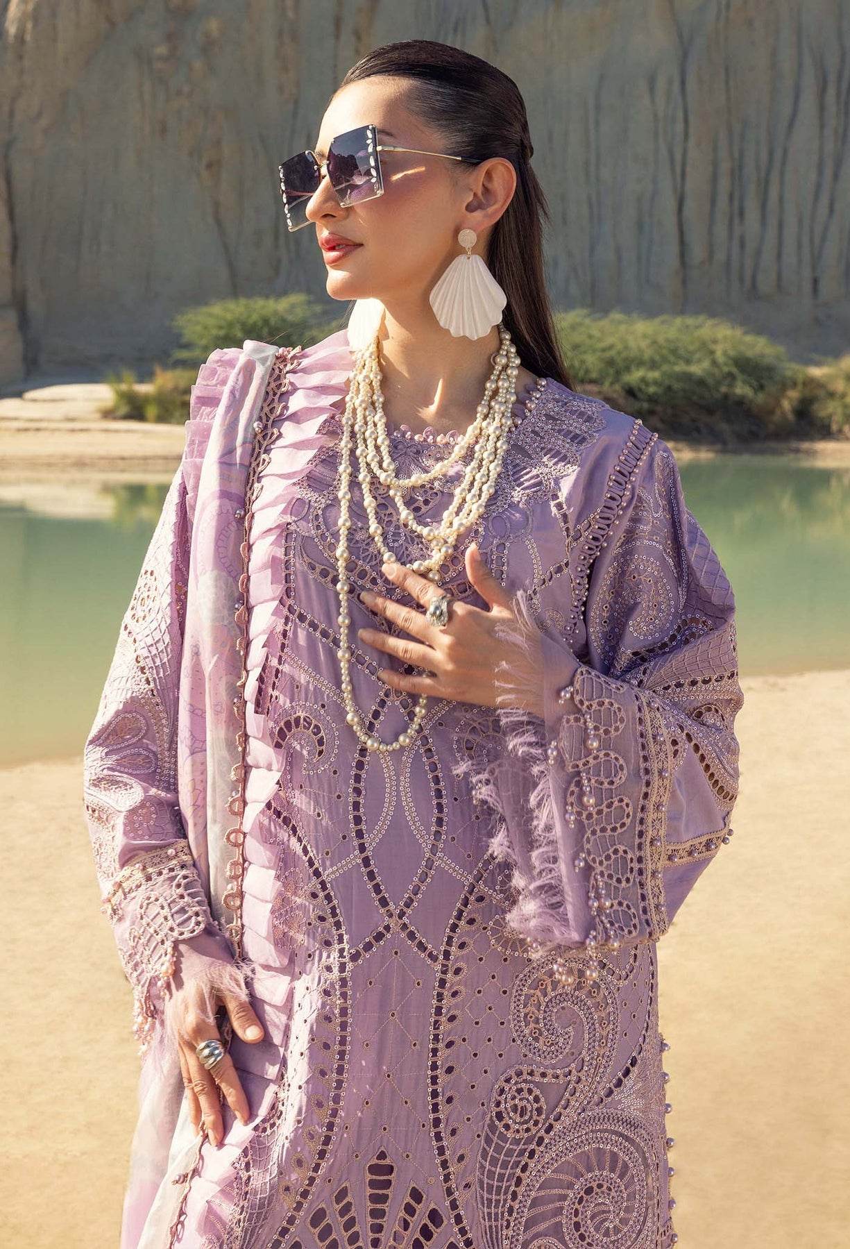 Adans Libas Summer Inspired Embroidered Premium Lawn Unstitched 3 Piece - Jotey