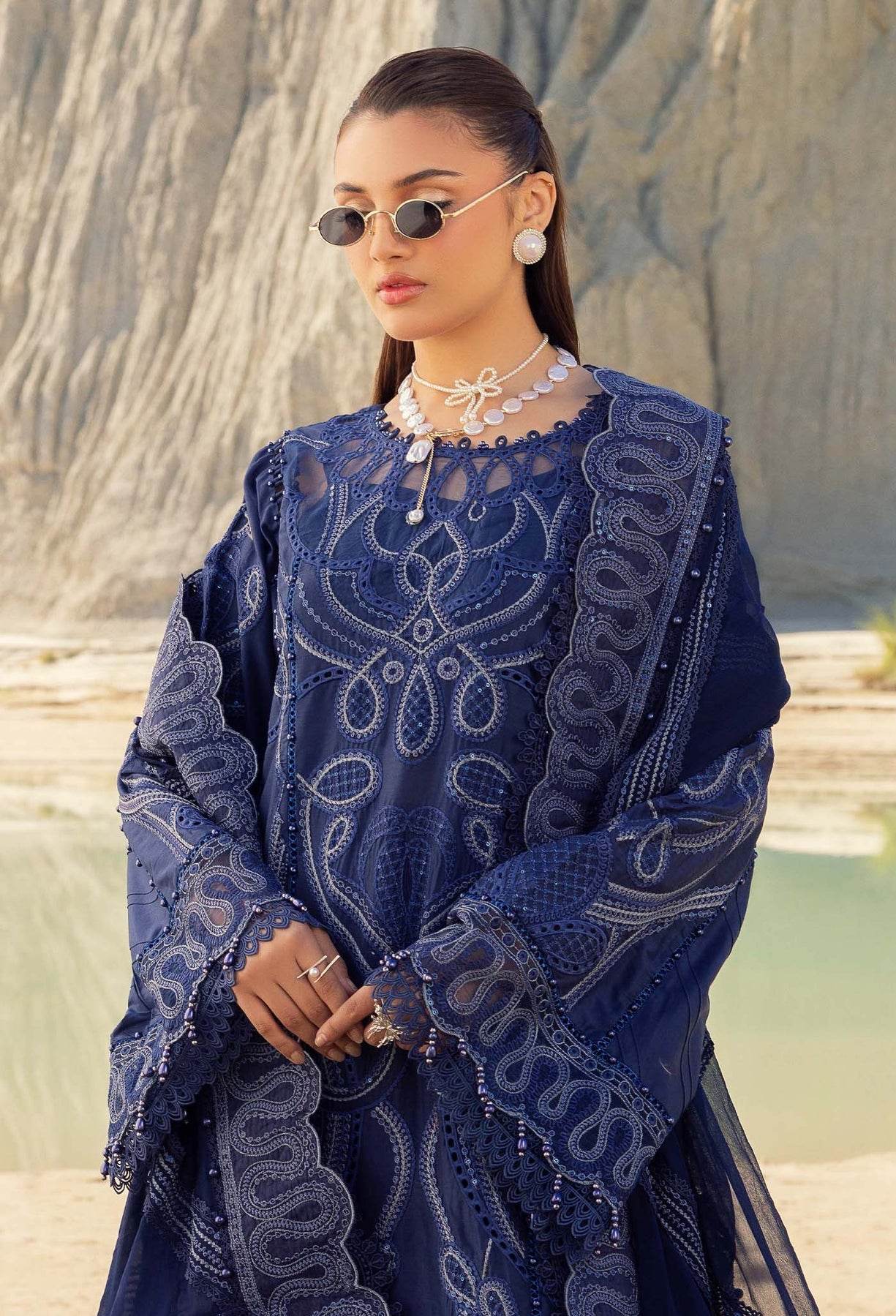 Adans Libas Summer Inspired Embroidered Premium Lawn Unstitched 3 Piece - Jotey