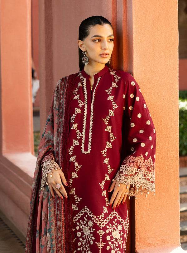 Zainab Chottani Chikankari'25 Unstitched Lawn 3pcs - Jotey