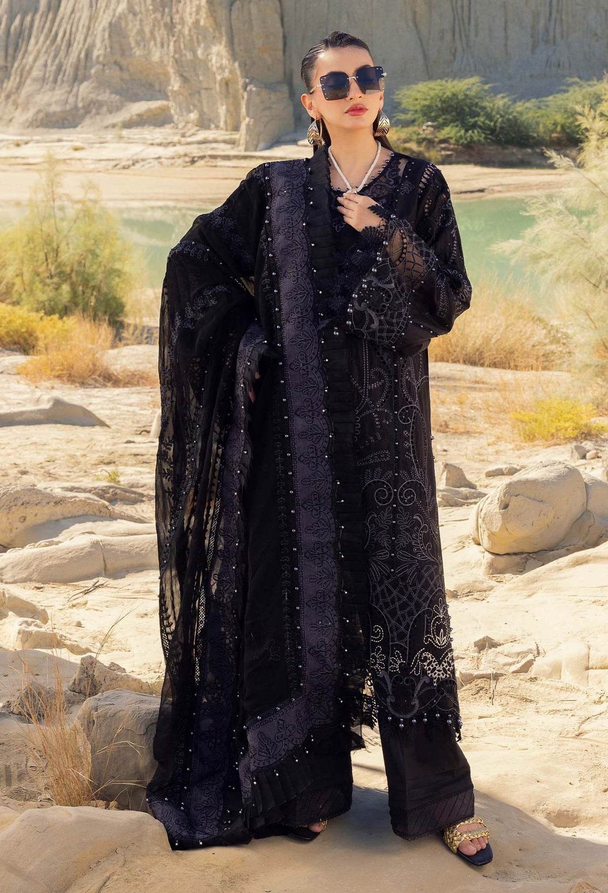 Adans Libas Summer Inspired Embroidered Premium Lawn Unstitched 3 Piece - Jotey