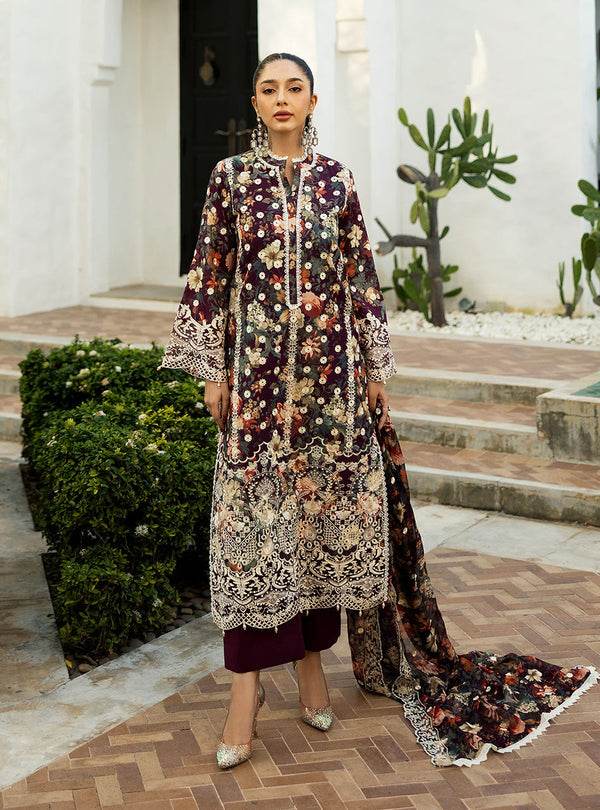 Zainab Chottani Chikankari'25 Unstitched Lawn 3pcs - Jotey