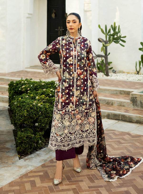 Zainab Chottani Chikankari'25 Unstitched Lawn 3pcs - Jotey