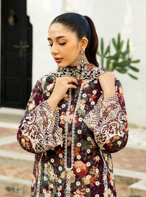 Zainab Chottani Chikankari'25 Unstitched Lawn 3pcs - Jotey