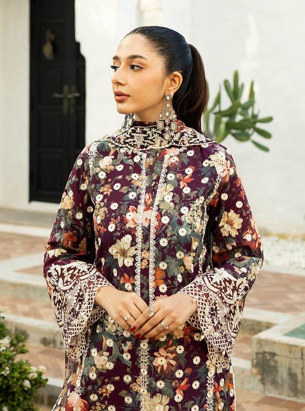 Zainab Chottani Chikankari'25 Unstitched Lawn 3pcs - Jotey