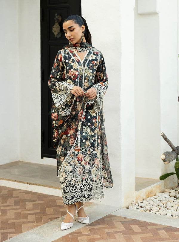 Zainab Chottani Chikankari'25 Unstitched Lawn 3pcs - Jotey