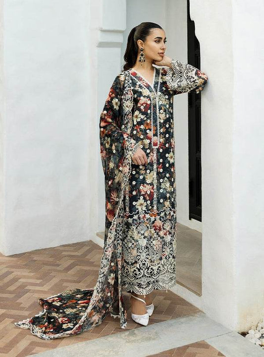 Zainab Chottani Chikankari'25 Unstitched Lawn 3pcs - Jotey