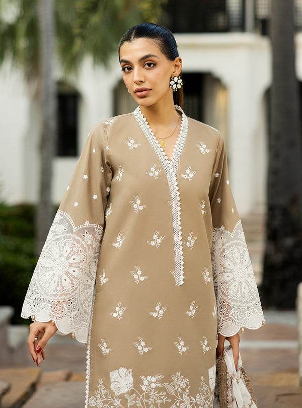 Zainab Chottani Chikankari'25 Unstitched Lawn 3pcs - Jotey