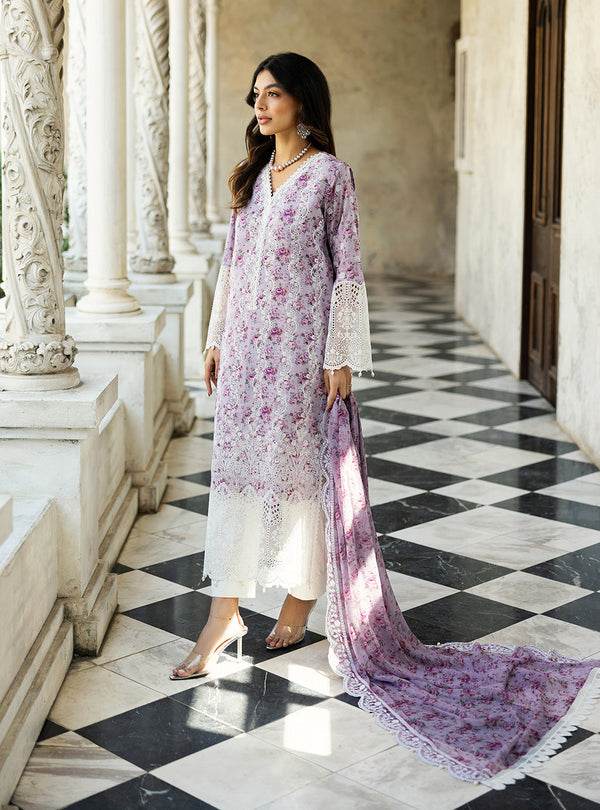 Zainab Chottani Chikankari'25 Unstitched Lawn 3pcs - Jotey
