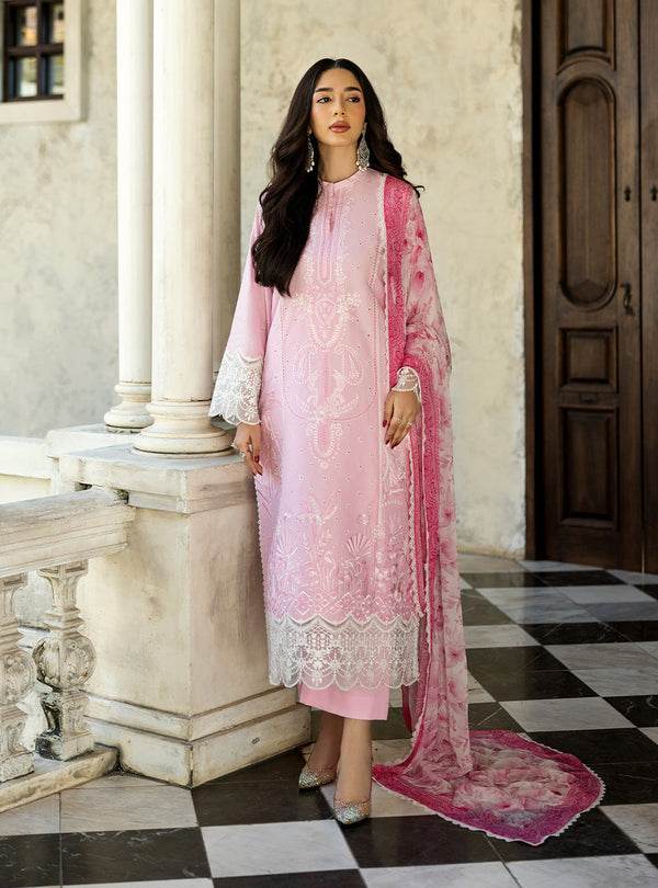 Zainab Chottani Chikankari'25 Unstitched Lawn 3pcs - Jotey
