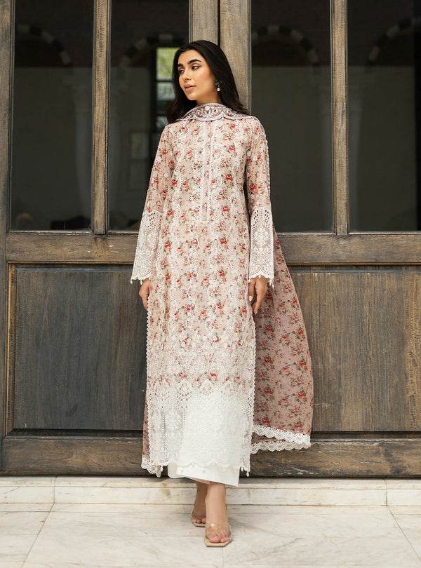Zainab Chottani Chikankari'25 Unstitched Lawn 3pcs - Jotey