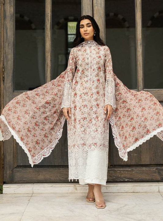 Zainab Chottani Chikankari'25 Unstitched Lawn 3pcs - Jotey