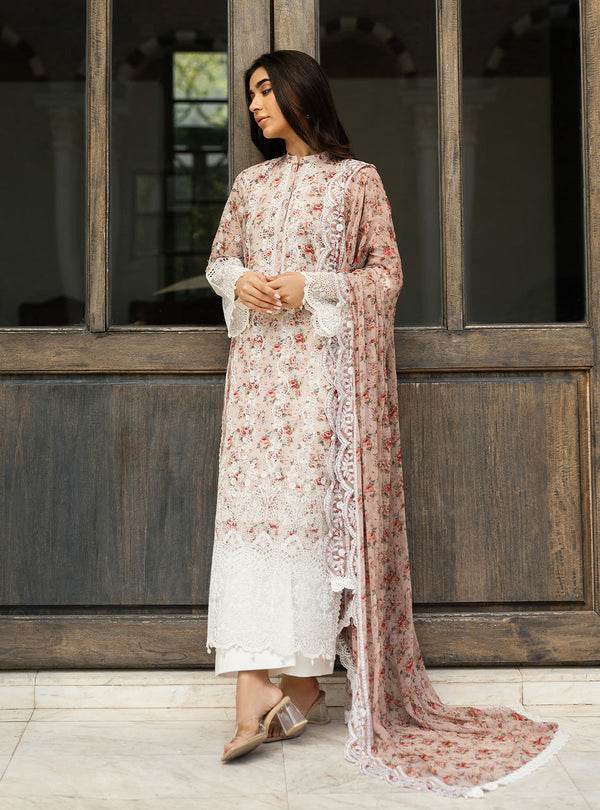 Zainab Chottani Chikankari'25 Unstitched Lawn 3pcs - Jotey