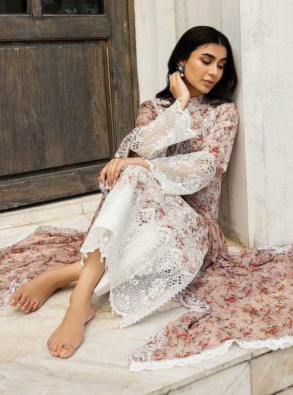 Zainab Chottani Chikankari'25 Unstitched Lawn 3pcs - Jotey